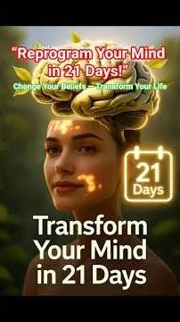 Reprogram your mind in 21 days. Change your beliefs, change your life. #MindPower#motivation #power