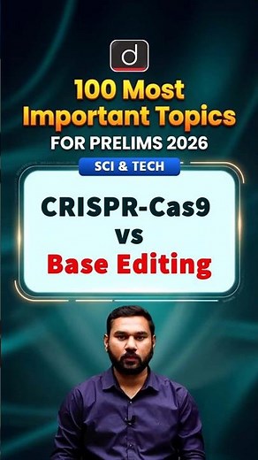 CRISPR-Cas9 vs Base Editing | Drishti IAS English | #shorts #UPSC2026 #biotechnology