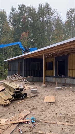 A seven container home in the woods #threesquaredinc | Container Home