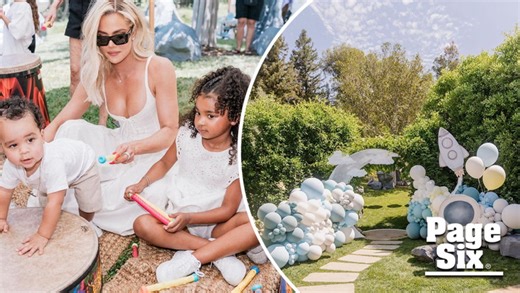 Khloé Kardashian shares photos of son Tatum, Tristan Thompson at over-the-top space-themed birthday party
