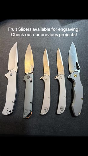 We got some new toys in today! DM us if you would like one of these engraved! Orders are stacking up fast! Don't miss out on a great Christmas present! These are real Kansept, Kershaw, and AL MAR. #fyp #foryoupage #laserengraving #christmas #christiantiktok