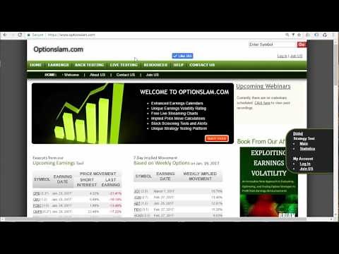 Option Trading strategies Earnings Tool for Stock Market: Optionslam.com [25% for US!]