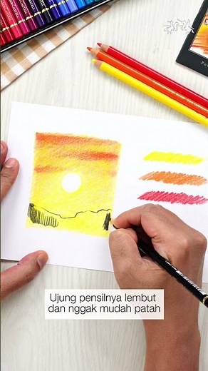Create a realistic African sunset using Faber-Castell's Polychromos Color Pencils! ✨