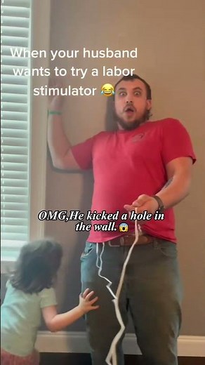 When the husband tries a childbirth pain simulator🤣#babyshowergames #cramps #laboranddelivery