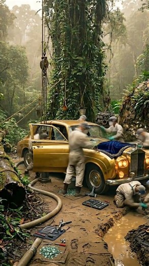 Abandoned Golden Car Restored After 100 Years! | #renovation #timelapse