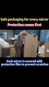 Safe packaging for every mirror #mirror #factory #bathroom #led #ledmirror
