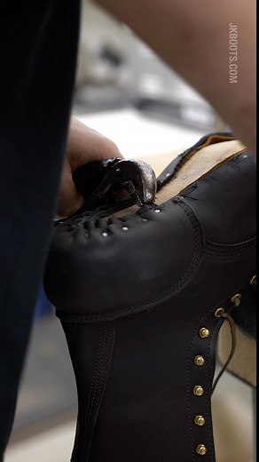 JK Boots on Instagram: "Carefully stretching the leather for the perfect fit that only gets better with time. This ensures that the boots will soften and mold to your feet without overstretching. #madetoorder #customboots #perfectfit #customshoes #madetowork #workhard #merica"