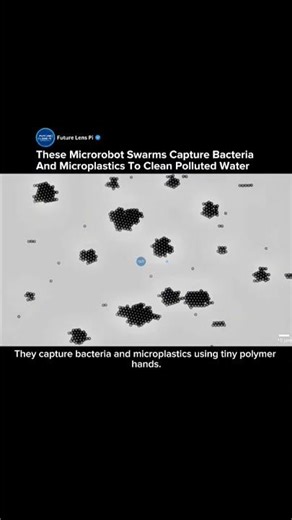 Tiny Robot Swarms That Can Clean Water by Catching Bacteria and Microplastics #robot #tech #shorts