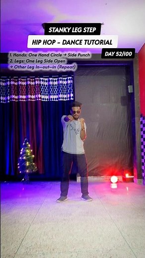 HIP HOP DANCE TUTORIAL - STANKY LEG STEP | RAJU MJ | DAY 52/100 #Dancesteps #Shorts