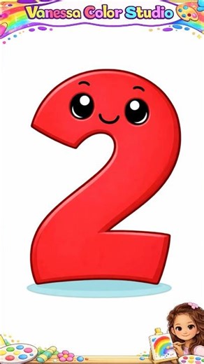 Learn Number 2 | Coloring the Number Two for Kids