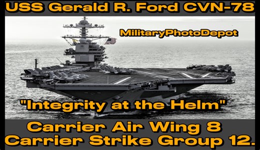 540 reactions · 29 shares | USS Gerald R. Ford CVN-78 Integrity at the helm Carriers Air Wing Eight CVW-8 Carrier Strike Group 12 CSG-12 Flight Operations on The Worlds Largest Warship | MilitaryPhotoDepot | Facebook