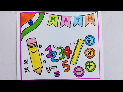 National mathematics day drawing/mathematics day poster drawing/math day poster drawing/mathematics