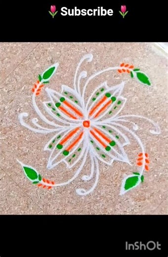 kutty kolam design 2026 🍀🍀🍃 #new #dialyrangoli# shorts #freehandrangolis #muggulu