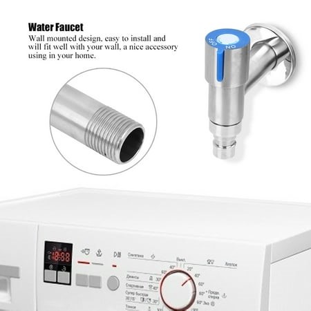 Wall Mounted Faucet, Stainless Steel G1/2" Water Faucet, Nice Accessory Using In Your Home Perfect For Washing Machine Use And Mop Pool Use - Walmart.ca