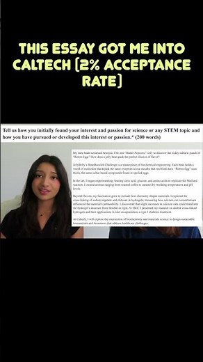 Essay Accepted into Caltech