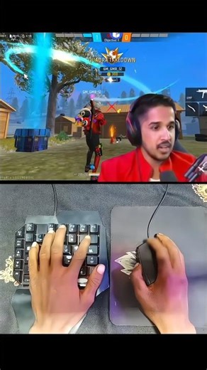 pc❌ mini mobile setup ✅ #freefire #gaming keyboard⌨️🖱️📲mouse end k2er #gameplay #trending #shorts