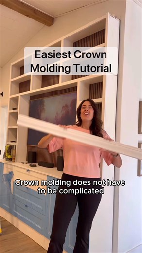 202K views · 1.3K reactions | The EASIEST way to do crown molding! | DeLancey DIY | Facebook