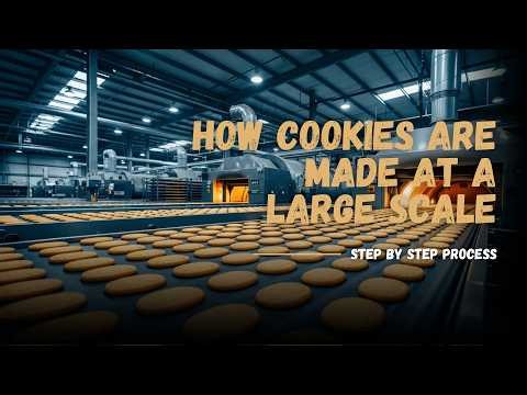How Biscuits & Cookies Are Made in Factories | Large-Scale Industrial Cookie Production Process