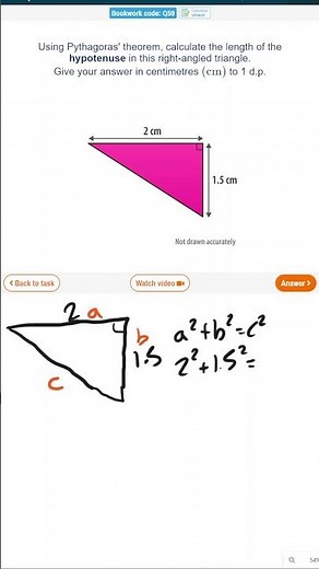 Pythagoras' Theorem on Sparx #maths #teacher #sparx #gcse