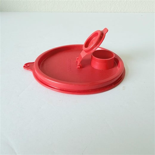Vintage Tupperware Red Pour Spout Lid #563 - Red Round Replacement Tupperware Lids - Etsy
