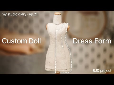 Custom BJD Doll Dress Form (eng/ukr sub) • Studio Diary • Relax process video