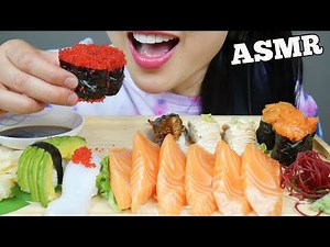 ASMR SUSHI PLATTER *SASHIMI + NIGIRI (EATING SOUNDS) NO TALKING | SAS-ASMR