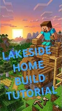Lakeside House #minecraft #minecraftshorts #gaming #minecraftpe #minecraftbuilding #shorts