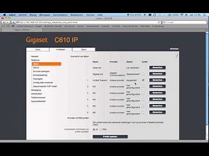 14. - Configuration of the C610 Siemens Gigaset Basestation