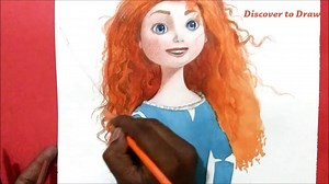 how -to - draw- princess -merida- from - brave film -disney movies