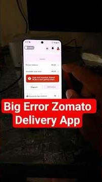 Cash limit suddenly full in Zomato, Big Error in Zomato delivery app