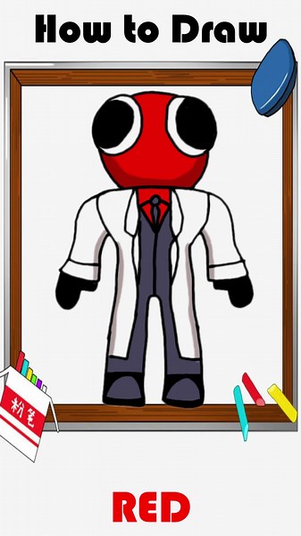 how to draw Red #raibowfriends