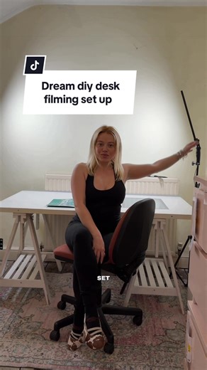 I’ve never had so much space for festival diys 🥹 new filming set up ahhh so lucky #roommakeover #diy #filmingsetup #dreamdesk #craftroom
