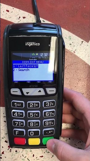 How to re-print a receipt on the ingenico