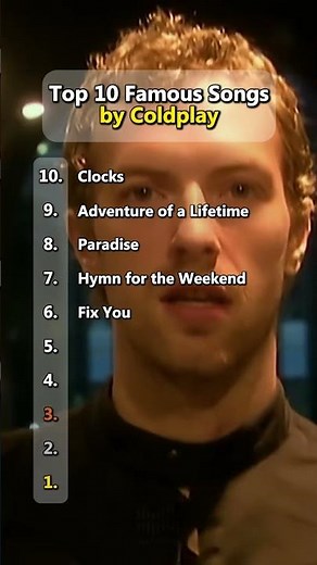 Top 10 Famous Songs by Coldplay