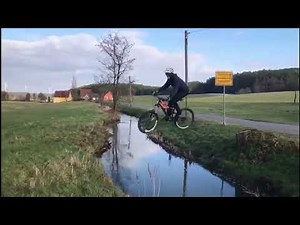 Fail by jumping over a river