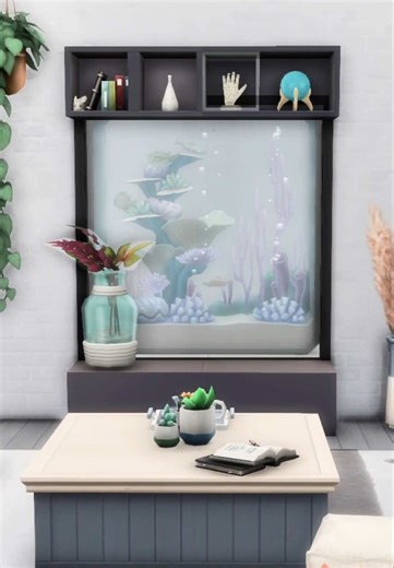 How to decorate your bored wall either aquarium #sims4 #sims4ideas #sims4tips