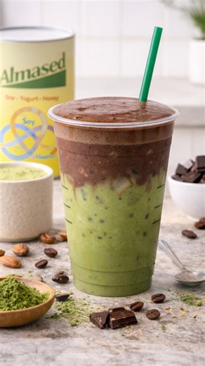 Almased US on Instagram: "POV: You love the new Starbucks Iced Matcha Dubai Chocolate, but want it Almased style with protein + better ingredients 🤍 I recreated the Matcha Dubai Chocolate using Almased, and made a healthy chocolate cold foam by foaming: 🍫 1 tbsp plant-based cream 🥛 ¼ cup chocolate nut milk 🍯 1 tbsp sweetener alternative Creamy, chocolatey, and actually supports your goals ✨ This tasted amazing 👏 Let us know what other recipes you want to see!! #AlmasedRecipe #matchadubai #s