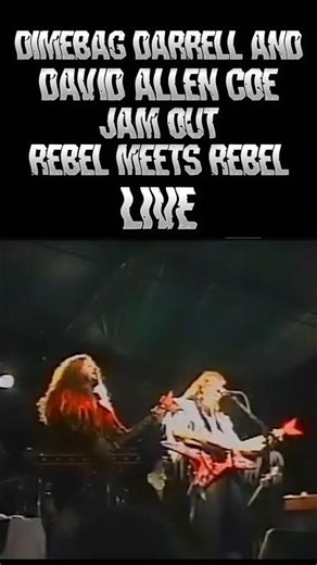 Dimebag Darrell And David Allen Coe Jam Out Rebel Meets Rebel! #shorts #trending #viral #music #tx