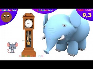 Hickory, Dickory, Dock Crash! Super Simple Songs Gorilla🕰️🦍🕰️🦛🕰️🦏🕰️🦣 | Nursery Rhyme for Baby 0-2