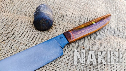 Wootz steel from iron powder. Making a Japanese nakiri knife