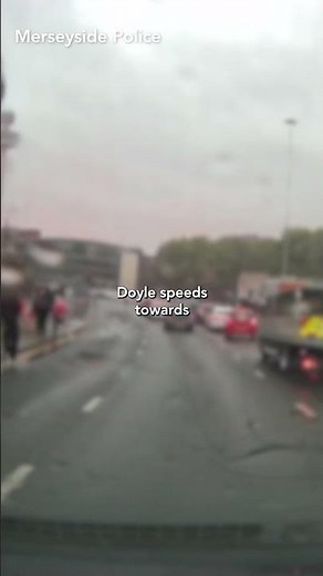 Dashcam footage shows the moment Paul Doyle runs a red light on his way into town