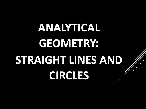 Analytical Geometry: Straight Lines and Circles