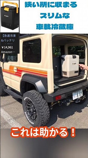 A battery-powered car refrigerator! Perfect for camping, BBQs, or sleeping in your compact car.