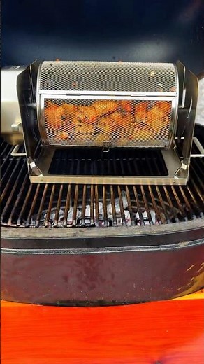 Totino’s Pizza Rolls in the RotoQ 360 on the Primo! Crispy, melty, rotisserie snack magic! 🔥🍕