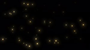 Gold Magical Glowing Fireflies Sparkles Dust Particles Looping Overlay