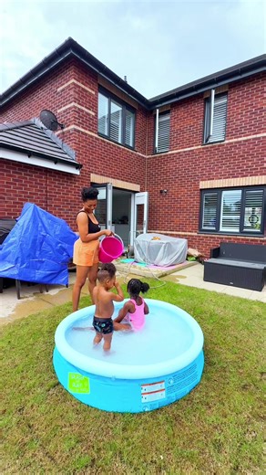 100 buckets 🪣 to fill up the pool, great exercise for mummy 😃 #olivia_chukwu