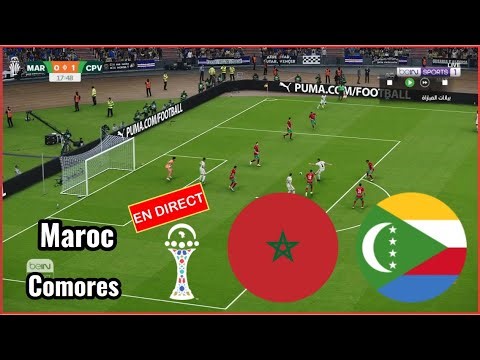Morocco vs Comoros live match, Africa Cup of Nations (CAN) football simulation, PC gameplay