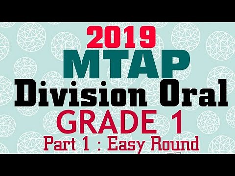 MTAP Reviewer for GRADE 1 Division Oral 2019 Part 1 Easy Round with answers