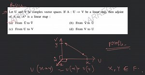 Let U and V be complex vector spaces. If A:U→V be a linear map,... | Filo