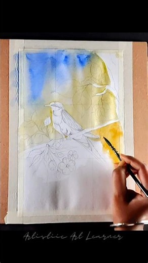 Stunning swallow bird watercolor painting! Want to see the full piece? 👇 #watercolordrawing #drawing